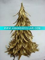 Christmas feather tree gold/silver