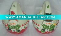 Wholesale ceramic christmas decorative basket