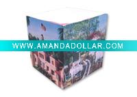 note cube for Christmas promotion