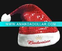 Wholesale christmas Santa Claus hat, logo Christmas hat, advertisement santa hat, Promotional Christmas hat