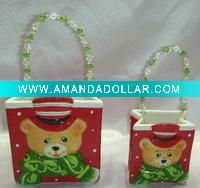 Wholesale ceramic christmas decorative basket