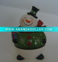 Wholesale Dolomite Christmas Snowman Container