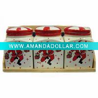 Wholesale New Style Dolomite Santa Canister set