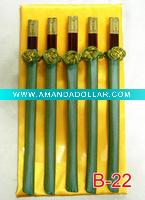 Wholesale 2010 new style christmas wood chopstick with silk cover
