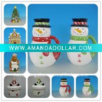 Wholesale ceramic cookie jar for christmas gift