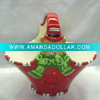 Wholesale ceramic christmas decorative basket