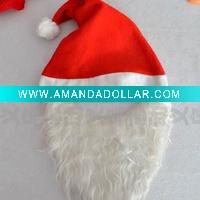 beard christmas party costume hat
