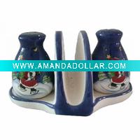 Wholesale Lovely Santa dolomite salt and pepper shaker