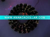 Wholesale Artificial fiber optic Christmas wreaths