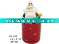 Wholesale Porcelain christmas santa canister