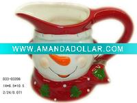 Wholesale Ceramic christmas snowman milk pitcher