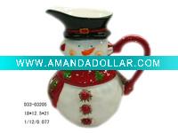 Wholesale Ceramic christmas snowman milk creamer