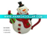 Wholesale Christmas porcelain teapot snowman teapot