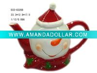Christmas ceramic teapot snowman teapot