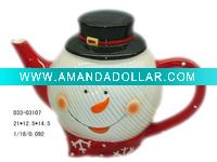 Wholesale Ceramic christmas teapot porcelain snowman teapot