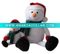 Sitting Plush Snowman Toy