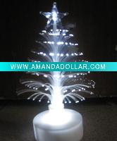 Wholesale Christmas gifts 5 inch artificial fiber optic christmas tree with coloful lights