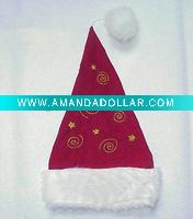 Wholesale white Christmas santa hat, Christmas hat, felt/ Velvet/ Plush Christmas hat