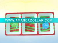 3-section Christmas tray