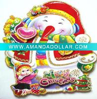 3D paper snowman sticker christmas decoration
