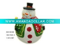 Wholesale Ceramic candy jar snowman candy jar