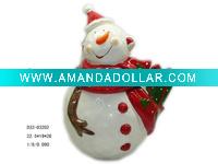 Wholesale Ceramic cookie pot snowman cookie pot