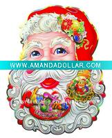 Wholesale 3D paper christmas santa claus decoration sticker