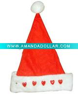 Wholesale LED light Christmas hat, felt christmas hat design, Christmas santa hat, adult Christmas hat