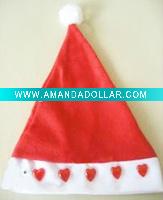 Wholesale LED light Christmas hat,christmas hat design, Santa hat,xmas hat, christmas cap