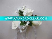 Decorated single short stem Wedding use artificial flower, hand made flowers all design all color