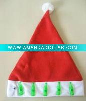 Wholesale LED light Christmas hat,christmas hat design, Santa hat,xmas hat, christmas cap
