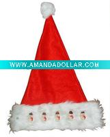 Wholesale LED light Christmas hat, felt christmas hat design, Christmas santa hat, adult Christmas hat