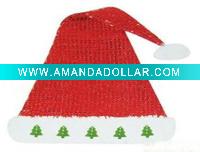 Wholesale LED light Christmas hat, christmas hat design, Santa hat,xmas hat, christmas cap
