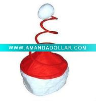 Wholesale christmas hat, Carnival party hat, santa hats, coil spring hat, Carnival Hats, Fans hat