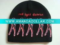 Wholesale Women's Fashion Printed Knit Beanie Hat