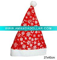 Wholesale Cotton Santa Claus hat, christmas man hat, Printing snow hat, flash Children Christmas hat, new Christmas hat