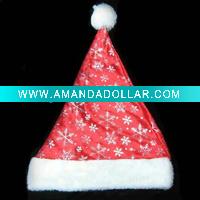 Wholesale Cotton Santa Claus hat, christmas man hat, Printing snow hat, flash Children Christmas hat, new Christmas hat