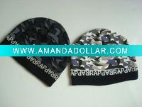 Wholesale Jacquard Knitted Beanie Hat with Printing