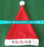 Wholesale red christmas Santa Claus hat, Applique Christmas Hat, baby new Christmas hat, flash Children Christmas hat, Kids' xmas toy hat