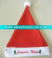 Wholesale red christmas Santa Claus hat, Applique Christmas Hat, baby new Christmas hat, flash Children Christmas hat, Kids' xmas toy hat