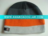 Wholesale Striped Jacquard Knitted Beanie Hat promotional