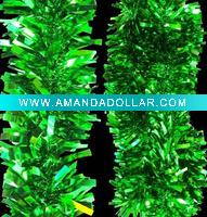 Wholesale plastic Christmas PET tinsel craft gift item , hair tinsels, tinsel trading