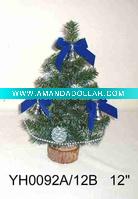 Wholesale Small Decoration Christmas Tree 12" (Decorate by RED or BLUE BELLS)