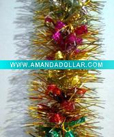 Colorful christmas tinsel