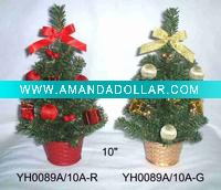 Wholesale Small Decoration Christmas Tree 10" (Decorate by RED BALLS OR GOLDEN BALLS)