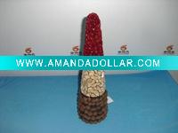 Wholesale LXS0222-3 10.5*10.5*36cm tree w/cone piece/moss/wood pieces,nat/red
