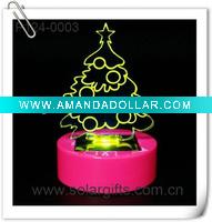 Wholesale plastic solar power christmas tree light