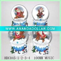 Wholesale TOP 100mm polyresin Christmas glass ornament