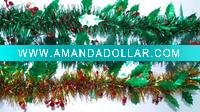 Soft silky christmas tinsel garland