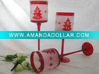 Wholesale Christmas Tree Glass Candle Holder/Glassware Set
